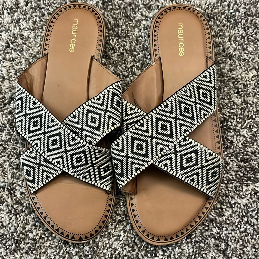 Aztec print sandals